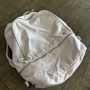 Lululemon Athletica Pink Backpack with Silver Details